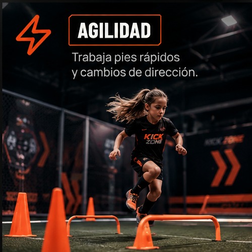 Tarjeta de Agilidad: trabaja pies rápidos y cambios de dirección.